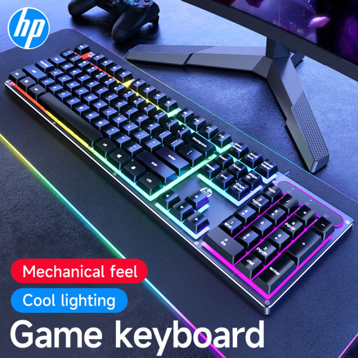 HP K100 Wired Mechanical Keyboard Gaming Colorful Backlit 104 Keys