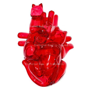 ZZSA Cat X Heart Soft Rubber Toy Home Decor Cute Cat M1Y4T