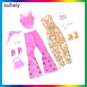 xuhaiy Fashion Coat Cotton Jacket Winter Dress Long Clothes Fur Coat Doll Accessories