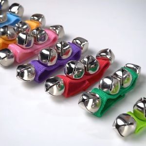 1Pcs Wrist Bell Foot Ring Wrist Hand Band Jingle Bells Percussion Shakers Kids Music Educational Toy for Early Childhood Development Party Favors