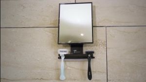 ToiletTree Products Fogless Shower Mirror - Anti-Fog Mirror - Adjustable Shaving Mirror with a Squeegee - Rust-Proof Impact-Resistance Bathroom Shower Mirror - Tall