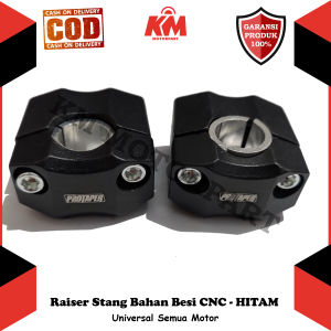 Raiser Stang Peninggi Stang Full CNC Variasi Kleman Untuk Motor Vixion KLX Byson Pcx NMax R15 CBR Ninja Dll