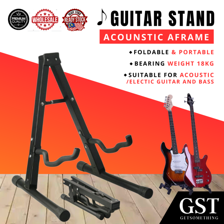 GST A Frame Guitar Stand (Foldable) Acoustic Electric Bass Ukulele