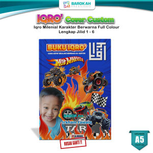 Iqro Ngaji Anak Karakter 1 Sampai 6 Custom Nama dan Foto Milenial Berwarna A5 Full Warna Free Tuding