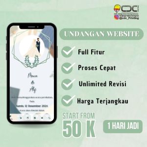 UNDANGAN PERNIKAHAN DIGITAL WEBSITE CANTIK ELEGAN DAN UNIK