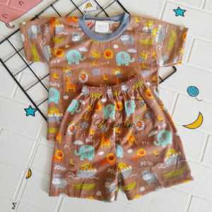 Setelan Anak Bahan Kaos Lengan pendek Celana pendek baju bayi laki laki baju bayi perempuan stelan bayi stelan anak import korea