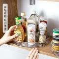 [HomeAmaze]1/2Tier Rotating Tray Spining Storage Condiment Organizer Kitchen Cabinet Organizer Seasoning Rack Fridge Rotate Organizer. 