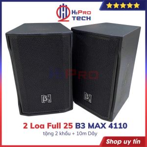 2 Loa Full 25 B3 Max 4110 700W (2 Chiếc Tặng Dây Khẩu) – Loa Karaoke Bass 25 Từ Kép Treble Kèn Sáng Hát Hay – H2Pro