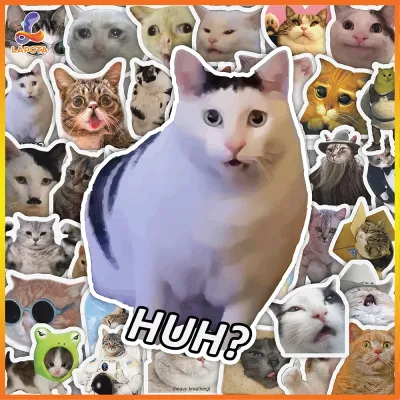 Set 50 cái Sticker Mèo Meme Sticker Meme Mèo Chống Nước Hình dán Chó Mèo dán mũ bảo hiểm dán laptop dán xe vali sticker chống thấm nước sticker cute giá rẻ