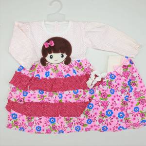 Baju Muslim Anak Perempuan 172: Gamis & Kerudung untuk Anak Usia 9-18 Bulan