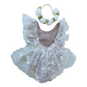 Đáng yêu ren cô gái trang phục cho trẻ sơ sinh hình ảnh chụp váy chụp ảnh hairband cho ngày sinh nhật và lễ kỷ niệm
