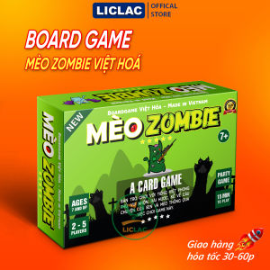 Bộ bài Mèo Zombie Việt Hoá giấy dày cán màng 2 mặt Boardgame Mèo Nổ Tiếng Việt có hướng dẫn chơi