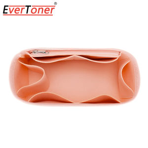 EverToner กระเป๋าสอดสักหลาดความจุสูงสำหรับ UNIQLO 430157แบบพกพาผ้าสักหลาดกระเป๋าแบ่งช่องในตัวถุงในกระเป๋ากระเป๋าเครื่องสำอางเครื่องสำอาง