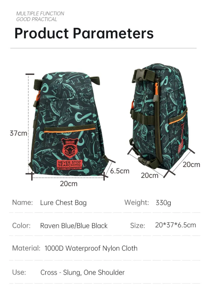 Kingdom Multifunctional Fishing Tackle Bags Single Shoulder