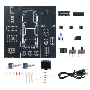 diymore DC 5V Car Driving Simulator DIY Parts DIY Soldering Practice Kit for Electronic Projects DC 3.5×1.35mm