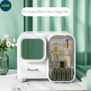 Tủ Đựng Mỹ Phẩm-Kệ Đựng Đồ Trang Sức Thông Minh Tiện Dụng Kèm Đèn LED Trang ĐiểmCó Chế Độ Sưởi Gương Sử Dụng Sạc TYPE-C