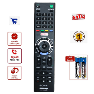Điều khiển tivi Sony TX102D chính hãng Remote tivi sony RM-TX102D không giọng nói( bảo hành 6 tháng )- tặng kèm pin