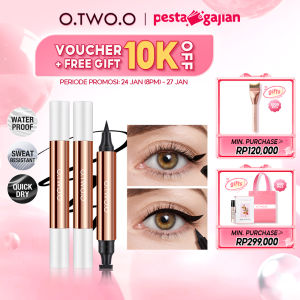 O.TWO.O 2 In 1 Liquid Eyeliner Stamp Waterproof Long-lasting Eye Liner Pencil Makeup