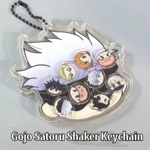 Anime Acrylic Keychain Cute Cartoon Jujutsu Kaisen Gojo Satoru Rocker Shaker Keychain Jewelry Gifts