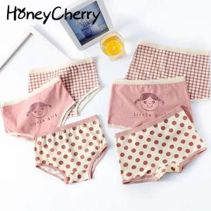HoneyCherry Girls Panties Bacteriostatic Cotton Boxer Panties For Children Baby Briefs Little Girls Underwear Girls Panties