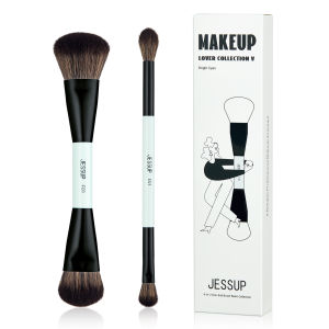 Jessup Bộ cọ trang điểm 10 chiếc Kem nền hai mặt Contour Blush Highlight Blending Brush Brush Eyeshadow Eyeliner Concealer Brush Bright Cyan Cruelty Free Cosmetic Tools T500