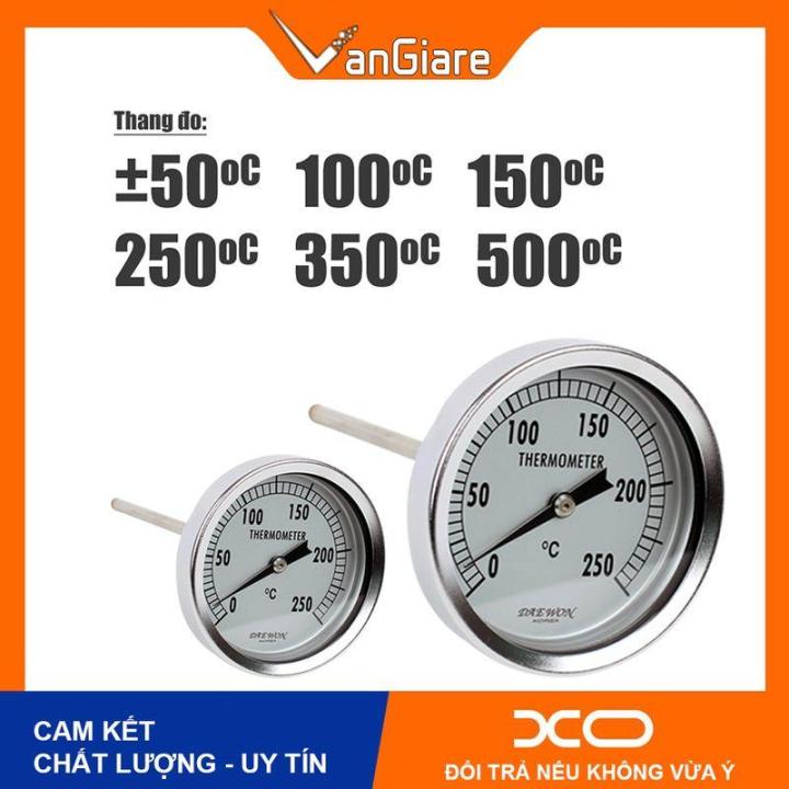 Đồng hồ đo nhiệt độ inox 50 100 150 250 350 500 độ C Daewon dùng cho lò ...