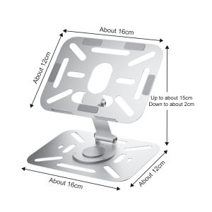 Salange 360 Tablet Desk Mobile Phone Holder Stand Foldable Lazy Bracket Adjustable Alloy Aluminum Desktop Mount For iPhone iPad Samsung