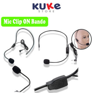 KUKE Mic CLIP ON BANDO  Headset Microphone Bando Jack 3.5mm