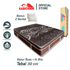 Sabchan - Kasur In Box Full Busa Tebal 30 cm Matras Hotel Quilting Garansi 10 tahun Bonus 2 Bantal