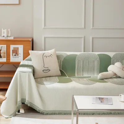 Vỏ bọc ghế sofa tua rua Bắc Âu 1/2/3/4 chỗ ngồi Chenille Four Seasons phổ thông chống trượt cho ghế sofa khăn trải ghế sofa cho phòng khách trang trí nhà cửa