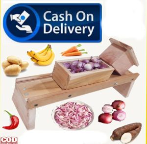 Pengiris Pemotong Perajang bawang singkong pisang kentang ubi KAYU JATI