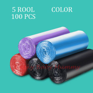 100pcs 46*60cm Handle Breakpoint Garbage Bag Thickened Disposable Trash Bags Waste Bin Rubbish Bags / Fireheart