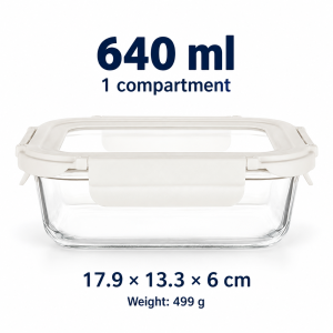 Tempered Glass Lid Cover Borosilicate Glass Food Container | Airtight Lunch Box | Microwave & Oven Safe