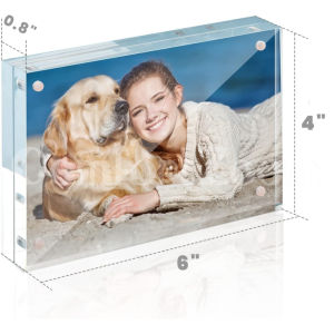 Acrylic Picture Frame Magnetic Photo Frame Horizontal Magnet Double Sided Acrylic Frames Set