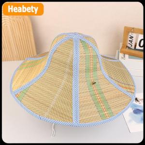 【2-3 ngày giao hàng】 Trung Quốc Tre Mây Mũ Retro Handmade Dệt Rơm Hat Du Lịch Mưa Đạo Cụ Khiêu Vũ Hình Nón Câu Cá Che Nắng Ngư Dân Hat