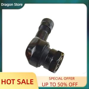 Dragon ก้านวาล์วมอเตอร์ไซค์1ชิ้น ขอบวาล์วอลูมิเนียมอัลลอยด์มุม90องศาฝาครอบวาล์วยางแบบไม่มียางในสำหรับชิ้นส่วนล้อขอบ