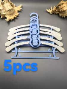 5pcs Adjustable Baby Clothes Hanger Retractable Kids Hanger Anti-Slip Durable Plastic Hanger for Infant Toddler Clothes Closet Organizer