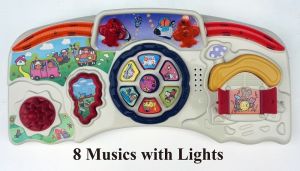 Baby Angel Walker with Push Handle & Music Tray: BW835 Red/Blue & Pink