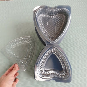 Hộp nắp gập hình trái tim ĐP35 - Hộp nhựa PET trong suốt - Đựng bánh kẹo trái cây...