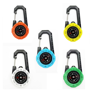Waterproofs Carabiner Outdoor Compasses High Precisions Luminously Compasses Directional Guide Tool for Hiking and Camping