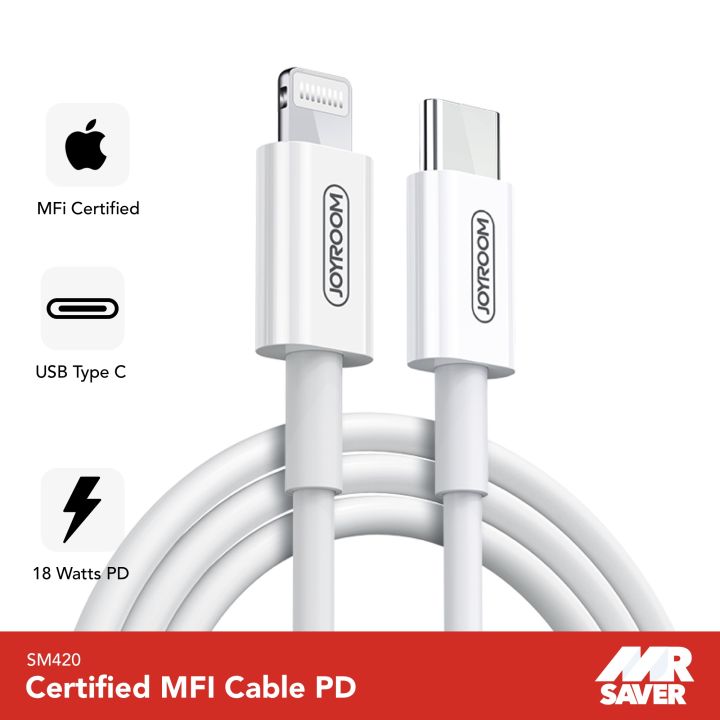 18 Watt MFI Certified USB C to Lightning Cable PD Fast Charging