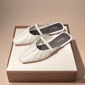 แนะนำงานขายดีพร้อมส่ง รองเท้าคัทชูผู้หญิง งานแฟชั่น ดีไซน์สวย มินิมอลแบบเกาหลีเกาใจ ดีเทลงานหัวรองเท้าทรงสวย มาพร้อมสายคาดเท้าบอกเลยว่าแกลมมาก รุ่นนี้แนะนำเลย