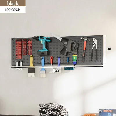 Pegboard Wall Organizer Punching-free Wall Storage Rack Kitchen Garage Hanging Shelf with Hook DIY Decoration Combination Accessories