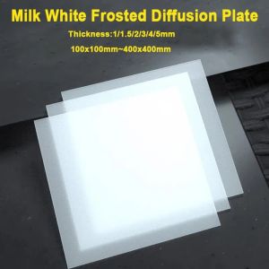 Thick 1/1.5/2/3/4/5mm Dual-Side Milky Frosted Diffuser Sheet Anti-Glare High Transmittance LED Panel Light Cover Replacement