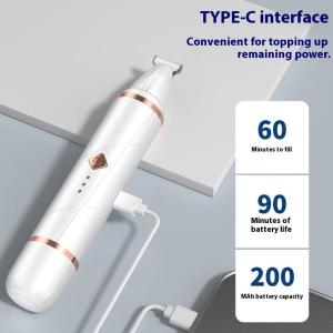 Sixth street 2in1 Portable Dog Paw Trimmer Rechargeable Cordless Nail Grinder Low Noise Professional Pets Hair Trimmer Nail Grooming Tools