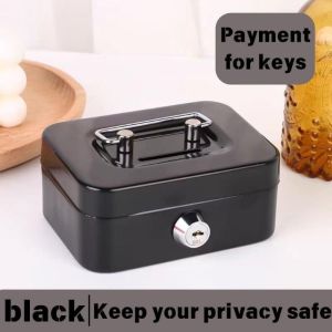 Mishilei Creative Portable Piggy Bank Storage Box Small Size with Key Storage Box Coin Box with Lock Piggy Bank