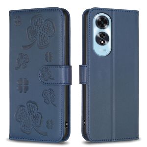 Cho Oppo A60 4G Cỏ May Mắn vỏ điện thoại ví da từ tính với đứng nắp gập có khe cắm thẻ trường hợp vỏ