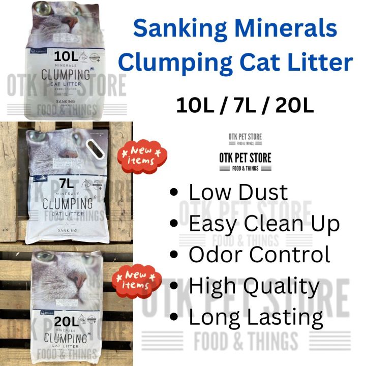 Sanking / Sanmate Minerals Clumping Cat Litter (7L/10L/20L) Pasir Kucing