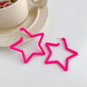 Fashionable and elegant womens accessories in a small-style colorful long design U Acetate earrings with a simple elegant and unique design