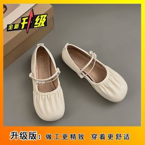 Free Shipping Gentle Style Skirt Small Leather Shoes Autumn New Collection Flat-Soled Versatile Ballet Flats For Women